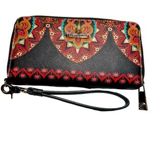 Spartina 449 Midnight Coral Wristlet Wallet